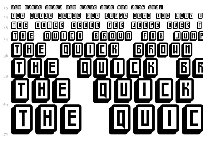 Mahjong Toy Block font waterfall